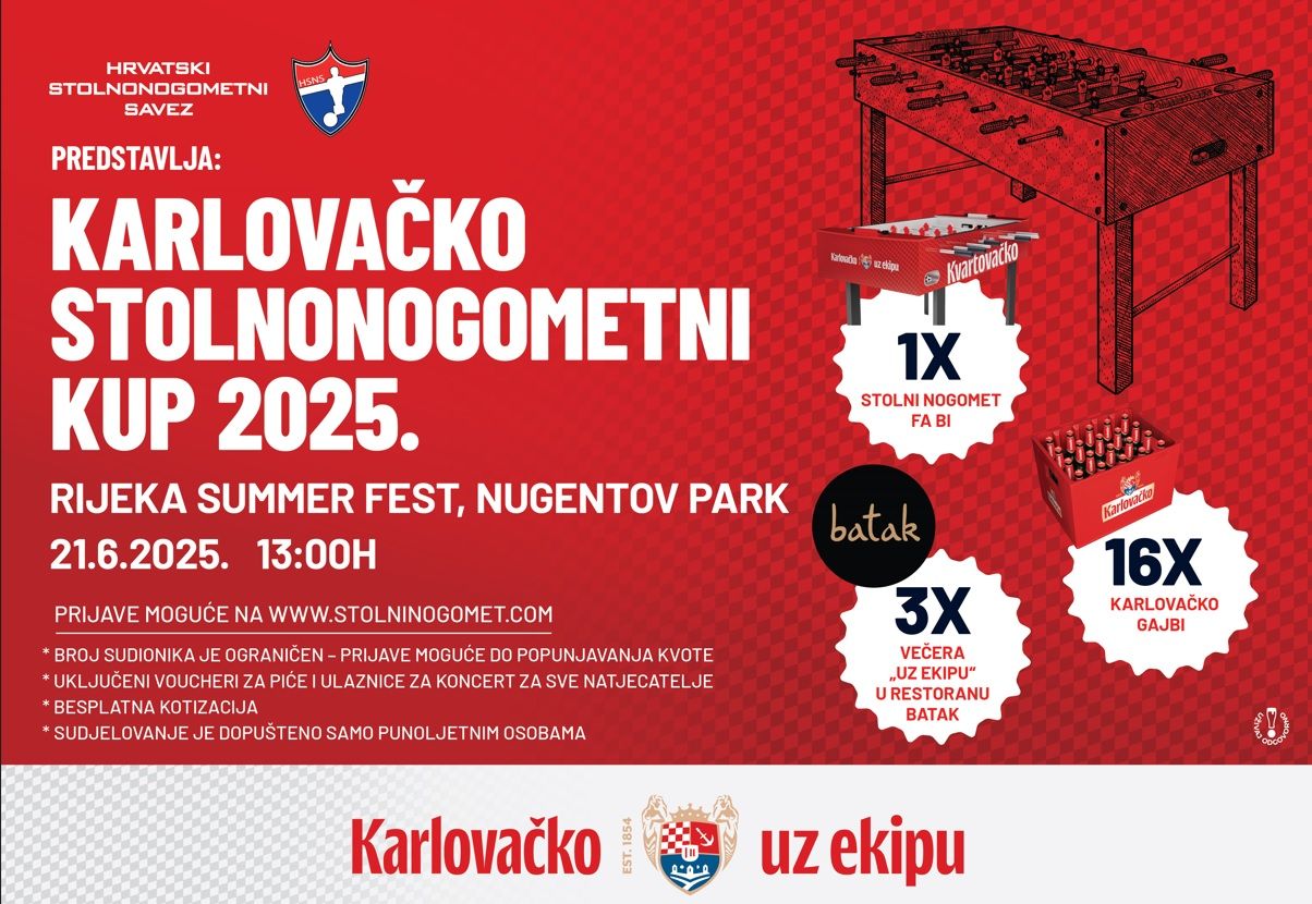 Karlovačko Stolnonogometni Kup 2025 - Rijeka summer Fest